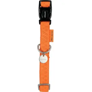 Collier réglable pour chien Zolux Mac Leather Orange 10 mm 435170ORA pas cher