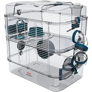 Comparateur de prix : Cage sur 2 étages pour rongeurs Zolux Rody3 Duo Bleu TU 206021