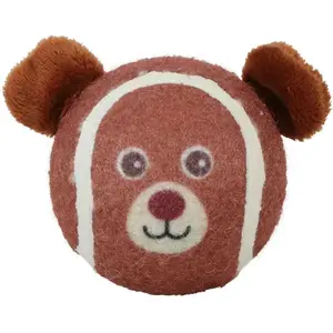Comparateur de prix : Balle de tennis ø 8 cm en forme d'animaux tête ourson pour chien Zolux