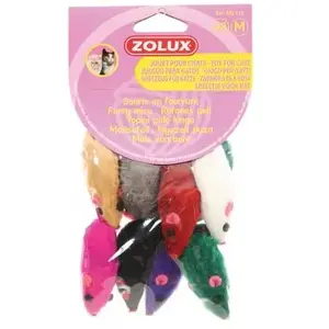 Zolux Pack de 8 Jouets Souris Fourrure pour Chat pas cher
