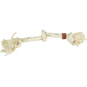 Jouet pour chien en corde noeuds Zolux Leather Touch Blanc 44 cm 48074... pas cher