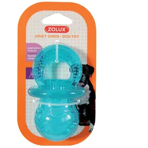Comparateur de prix : Zolux Pop Jouet Tétine pour Chien Turquoise 6,2 x 6 x 10 cm