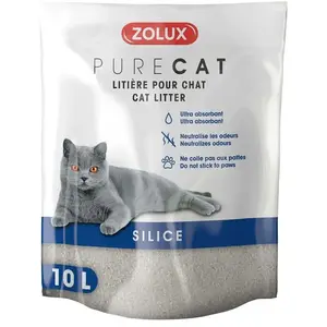 Comparateur de prix : Zolux Litière Silice Nature Purecat 10 Litres