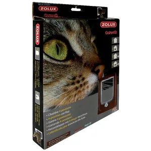 Comparateur de prix : Zolux Chatière 4 Positions pour Chat Marron