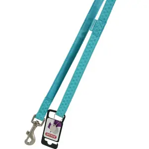 ZOLUX Laisse Mc Leather 10mm L.1,2 m turquoise pas cher