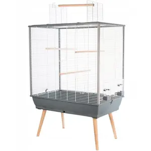 Comparateur de prix : Zolux Cage Neo Jili Oiseau L 78 X P 47.5 X H 112 Cm Grise