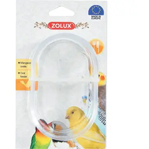 ZOLUX Mangeoire ovale oiseau transparente taille
