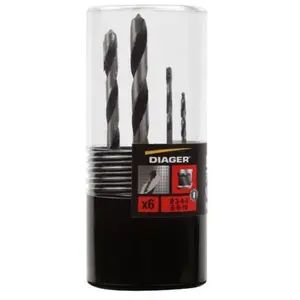 Comparateur de prix : DIAGER Kit 6 forets à plaquette carbure D. 3, 4, 5, 6, 8, 10 mm