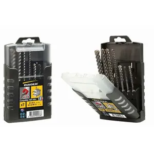 Forets béton SDS+ DIAGER L.110 Ø 5-6-8 L.160 Ø 6-8-10-12 mm - 7 pièces...Vendu parrakuten