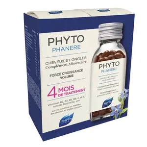 Comparateur de prix : Phyto Phytophanère Cheveux Ongles Lot de 2 x 120 capsules