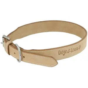 Comparateur de prix : Divers Collier pour chien en cuir naturel Diego & Louna Beige 50 cm 409210050
