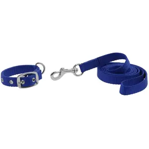 Collier et laisse pour chien Riding World Oscar Bleu 30 cm 409057630 pas cher