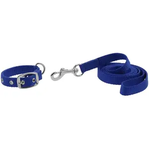 Collier et laisse pour chien Riding World Oscar Bleu 50 cm 409057650 pas cher