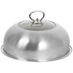 Comparateur de prix : Le Marquier Cloche cuisson vitrée inox - vitrée supérieure - Ø 27 x H. 15 cm