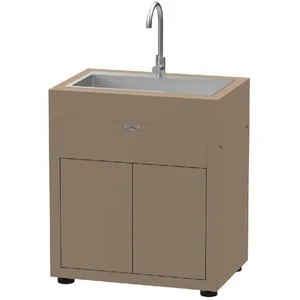 Comparateur de prix : Meuble Avec Evier Integre, 80 X 55 Cm Taupe
