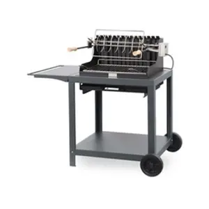 Barbecue à charbon + Chariot Exclusive Mendy 54 x 32 - Ardoise pas cher