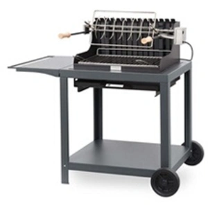 Barbecue charbon sur chariot Mendy noir 54 x 32 cm Le Marquier pas cher