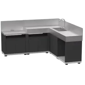 Cuisine extérieure LE MARQUIER d angle 5 elements avec credences duo pas cher