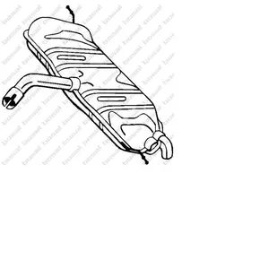 Bosal Silencieux arrière PRIX CANON, par ex. pour VW