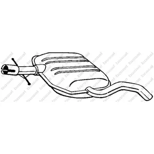 BOSAL Silencieux central pour VOLKSWAGEN: Golf Cabriolet, Golf, Vento (Ref: 233-689) pas cher