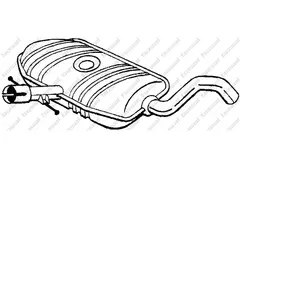BOSAL Silencieux central pour VOLKSWAGEN: Vento, Golf (Ref: 233-483) pas cher