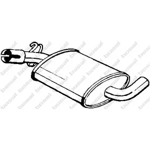 Bosal Silencieux central PRIX CANON, par ex. pour VW, Seat pas cher