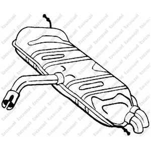 Comparateur de prix : BOSAL Silencieux arrière pour VOLKSWAGEN: Golf (Ref: 233-725)