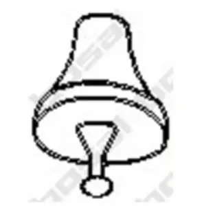 Support caoutchouc, échappement BOSAL 255-019 pas cher