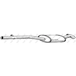 Bosal Silencieux central, centre droite PRIX CANON, par ex. pour Opel pas cher