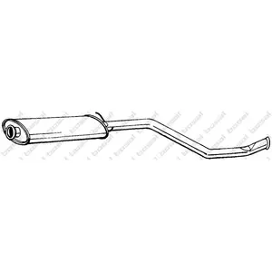 BOSAL Silencieux central pour PEUGEOT: 306 & CITROËN: Xsara, ZX (Ref: 281-665) pas cher