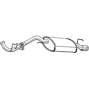 BOSAL Silencieux arrière pour RENAULT: Lutécia, Clio (Ref: 282-511) pas cher