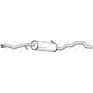 Bosal Silencieux central PRIX CANON, par ex. pour VW, Ford, Seat pas cher