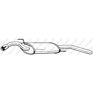 Bosal Silencieux arrière PRIX CANON, par ex. pour VW