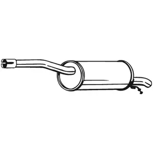 Bosal Silencieux arrière, arrière PRIX CANON, par ex. pour Dacia, Renault pas cher