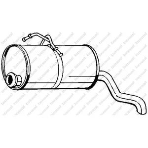 Comparateur de prix : Bosal Silencieux arrière PRIX CANON, par ex. pour Peugeot, Citroën