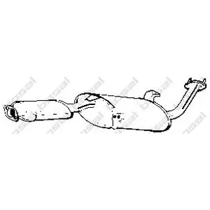 BOSAL Silencieux central pour NISSAN: Terrano & FORD: Maverick (Ref: 154-553)