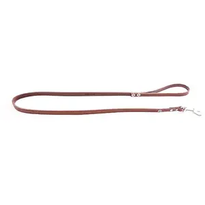 Martin Sellier Laisse en Cuir Surpiqué Classique 12mm x 1m Marron pas cher