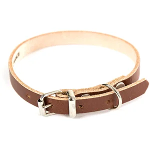 MARTIN SELLIER Coll cuir 22-47cm marron pas cher