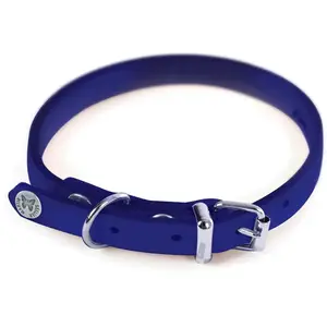 MARTIN Coll cuir 22-47cm bleu pas cher
