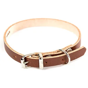 MARTIN SELLIER Coll cuir 12-33cm marron pas cher