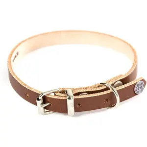 MARTIN Coll cuir 14-36cm marron pas cher