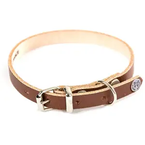MARTIN SELLIER Coll cuir 10-31cm marron pas cher