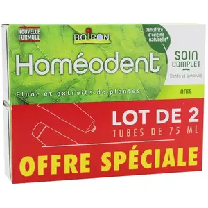 Boiron Homéodent Dentifrice Soin Complet Anis Lot de 2 x 75ml pas cher