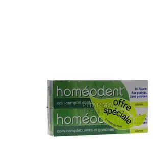 Comparateur de prix : Boiron Homéodent Dentifrice Soin Complet Citron Lot de 2 x 75ml