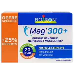 Boiron Mag'300+ 80 Comprimés + 20 Comprimés OffertsVendu parlasante