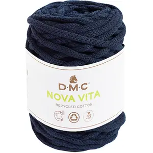 Comparateur de prix : Coton recyclé macramé ECO VITA 12 (250gr) ! - Dmc - certifié Oeko-Tex(...) - 74 Bleu