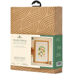 Dmc - Kit DIY Broderie Mindful DMC - Chemin Forestier - 17,5 x 20 cm pas cher