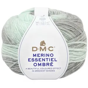 Laine Merino Essentiel Ombre - 150 g - 1006 - Vert d'eau et Gris
