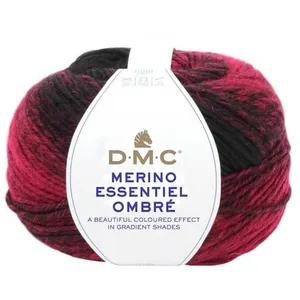 Non renseigné Laine Merino Essentiel Ombre - 150 g - 1001 - Rouge et Noir