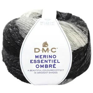 Non renseigné Laine Merino Essentiel Ombre - 150 g - 1000 - Noir et Blanc